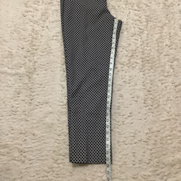 🛍️ GAP Slim Cropped Stretch Black & White Pattern Pants - Size 4 - Picture 11 of 11